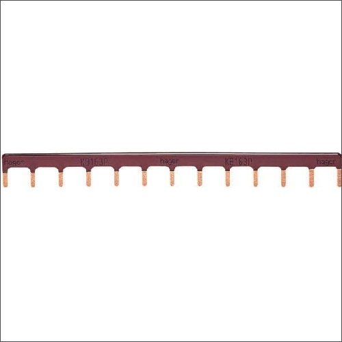 Puente Unión Unipolar Hager KB163P – Para Automáticos 63A, Color Marrón, Longitud 228 Mm, Sección 10 Mm²